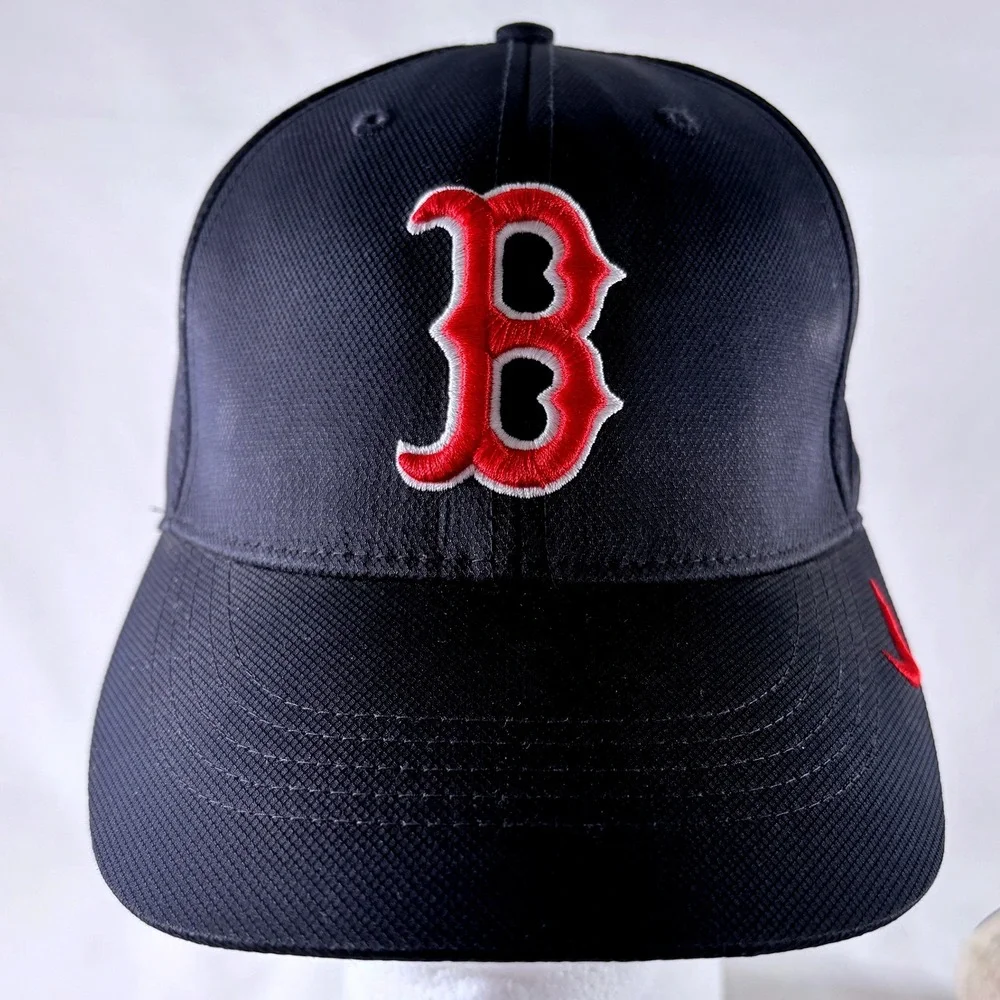 Nike Boston Red Sox Hat Navy Blue MLB Dri-FIT Adjustable Baseball Cap